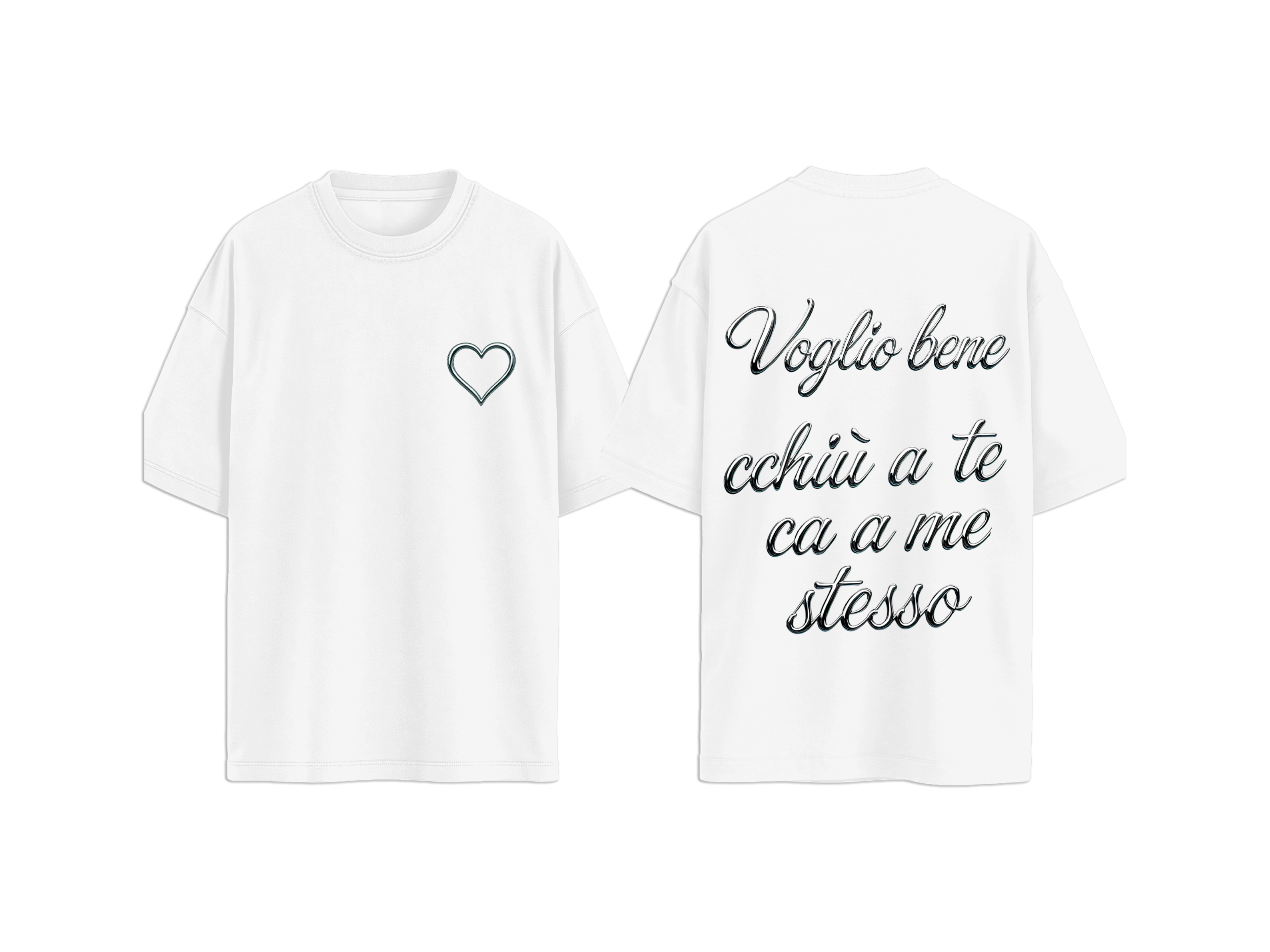 T-SHIRT GEOLIER' VOGLIO BEN CHIU' A TE CA' A ME STESS